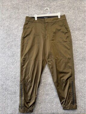 ATHLETA Radiant Jogger Pants Womans Size 14 Olive Green Workout Athletic